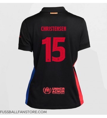 Barcelona Andreas Christensen #15 Replik Auswärtstrikot Damen 2024-25 Kurzarm